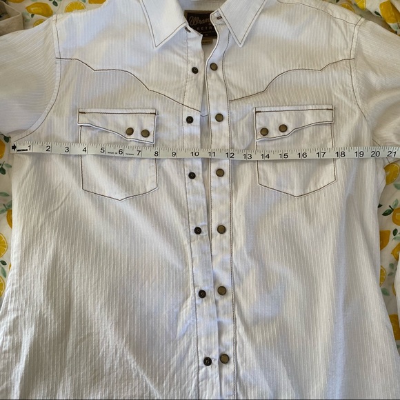 Wrangler Retro Dobby Longsleeve  Cowboy Western button Down Shirt - Picture 5 of 16